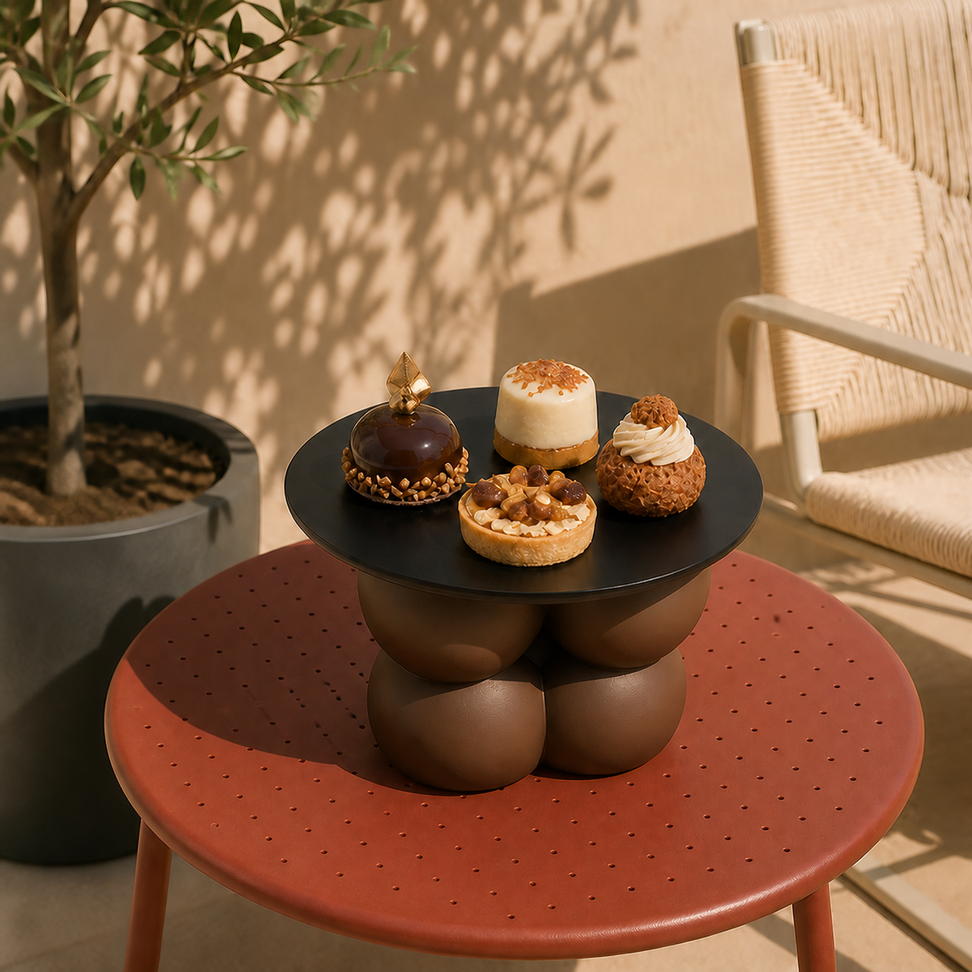 Bollare Cake Stand (plexiglas) - Brown