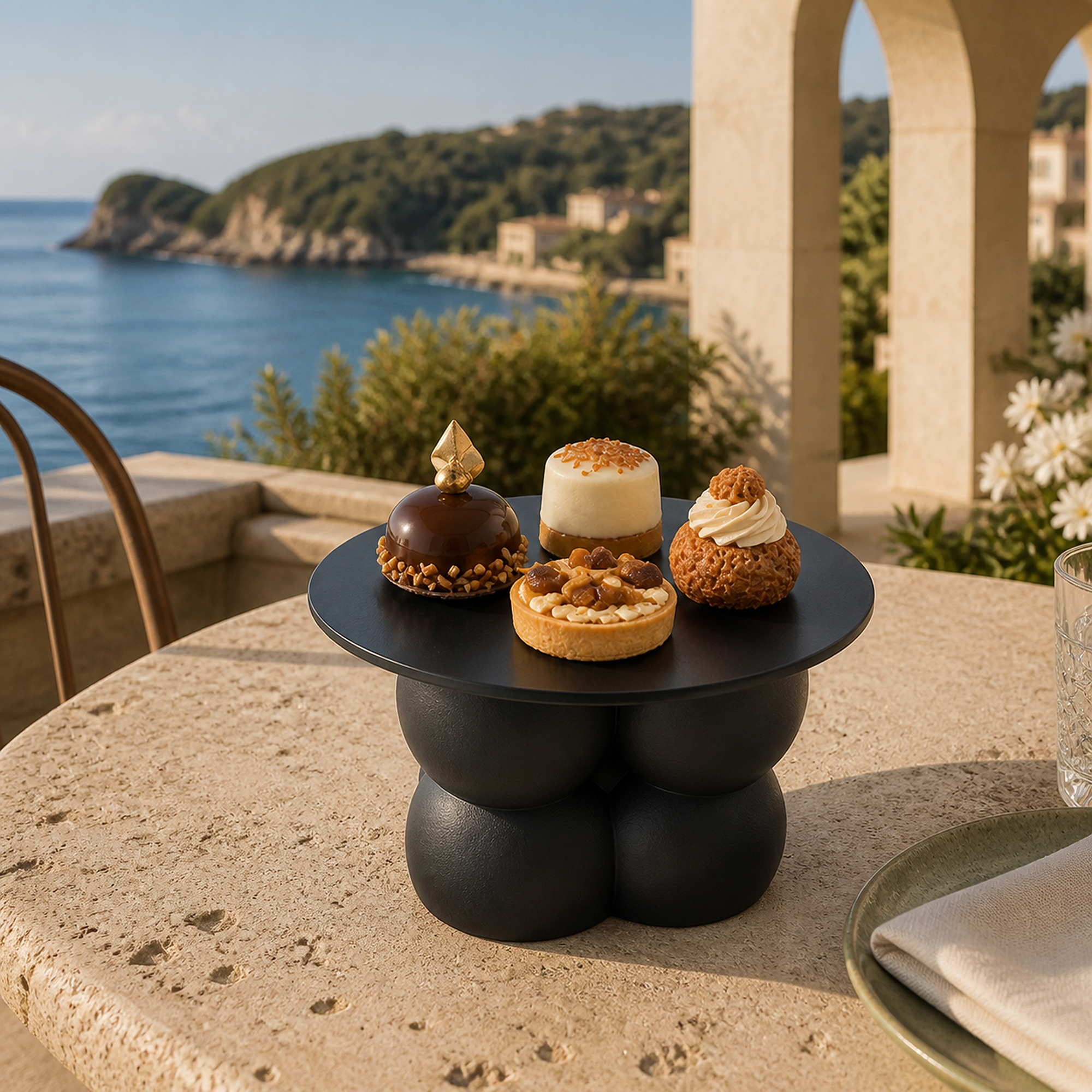 Bollare Cake Stand (plexiglas) - Black
