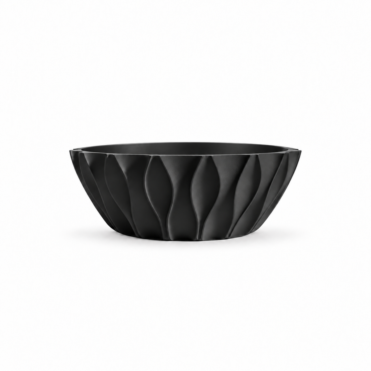 Bolognola fruit bowl white – Black front empty, centered
