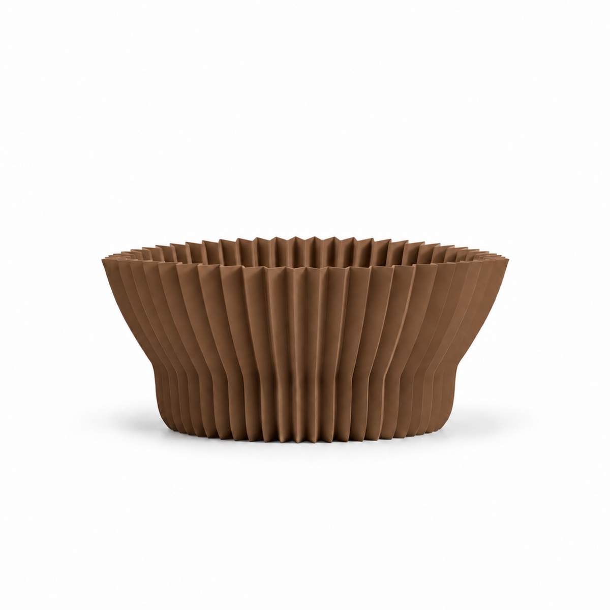 Cortona fruit bowl – Brown front empty