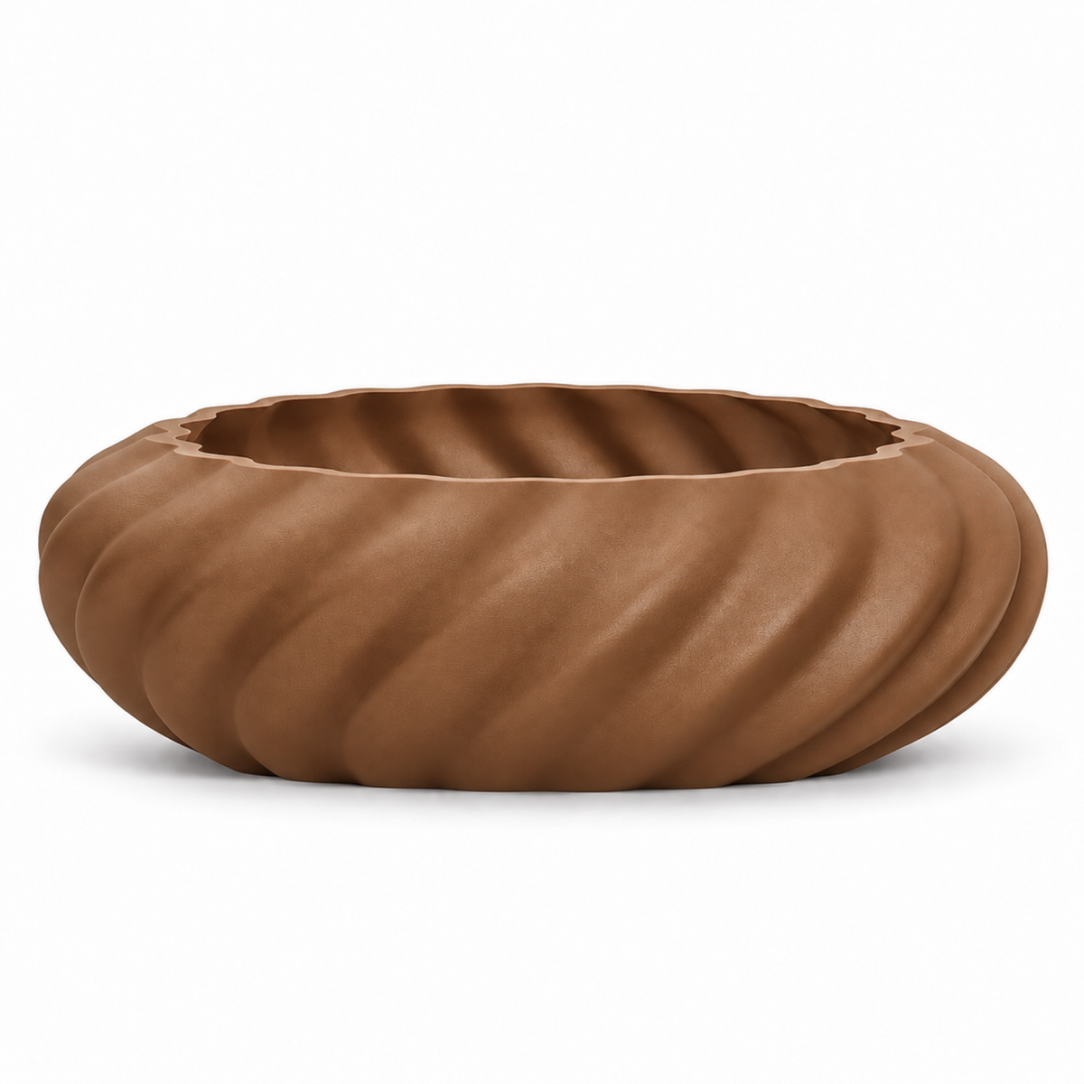 Molisara Fruit Bowl – brown front empty molisara fruit bowl