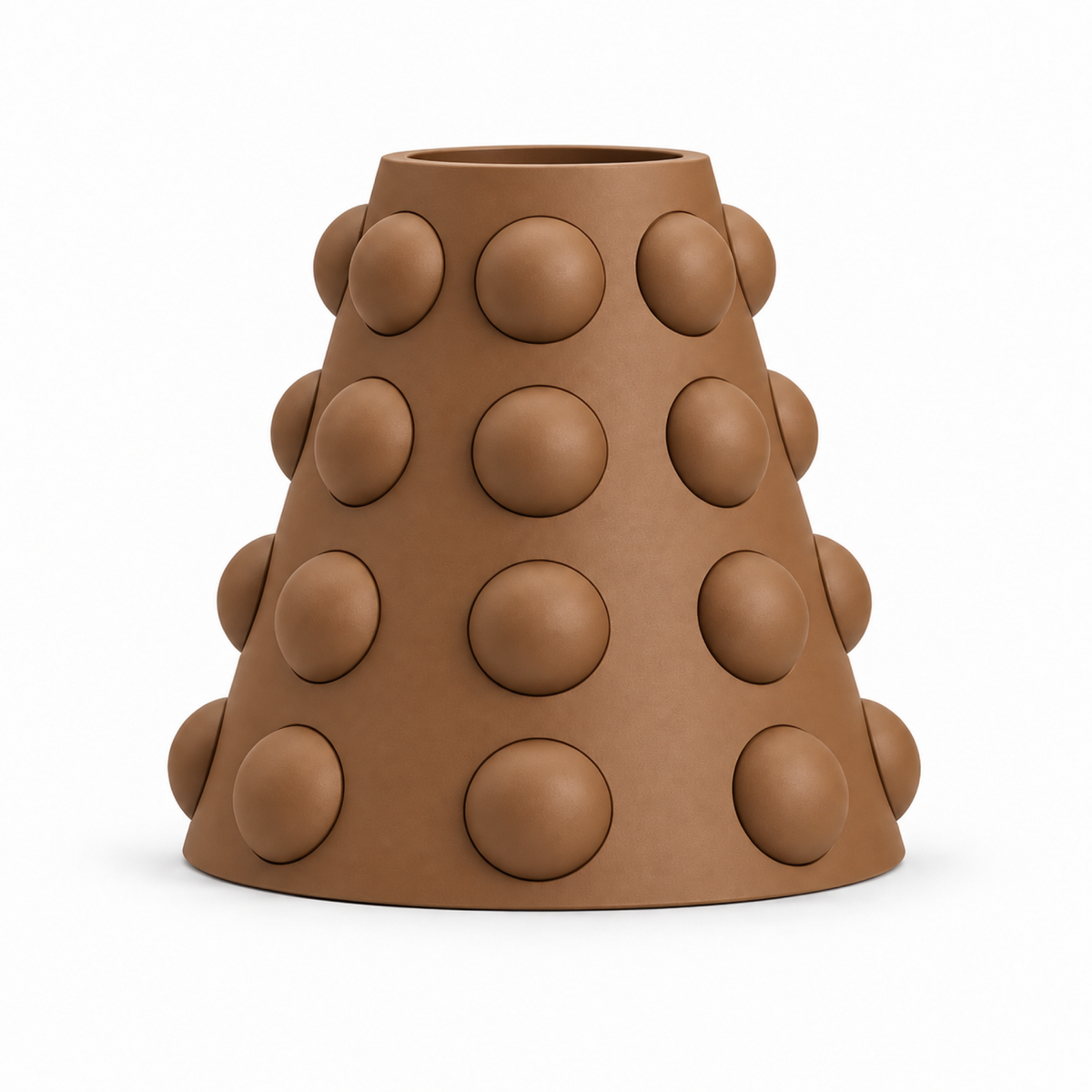 Conerelle Vase Large – brown front view conerelle vase large