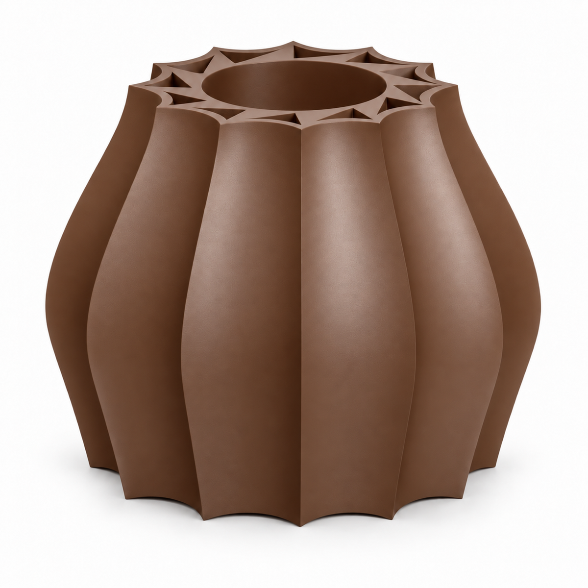 Marovique Vase Medium – brown front view marovique vase