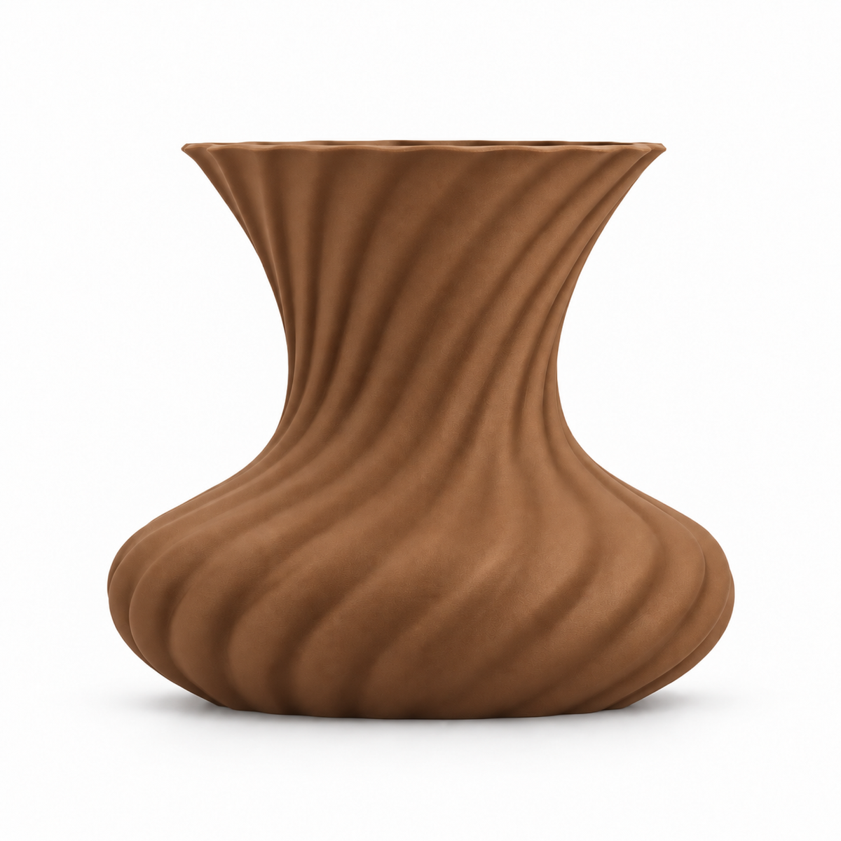 Molisara Vase Medium – brown front view molisara vase