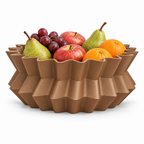 Amandera Fruit Bowl – brown front with fruit amandera fruit bowl