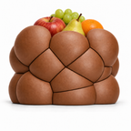 Bollare Fruit Bowl – brown front with fruit bollare fruit bowl