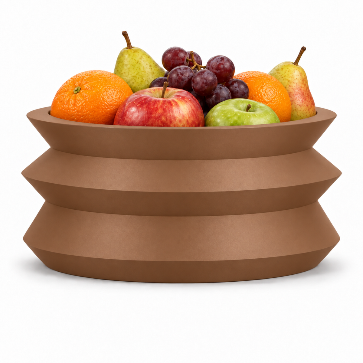 Bresivelle Fruit Bowl – brown front with fruit bresivelle fruit bowl