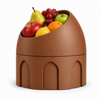 Cupola Fruit Bowl – brown front with fruit cupola fruit bowl