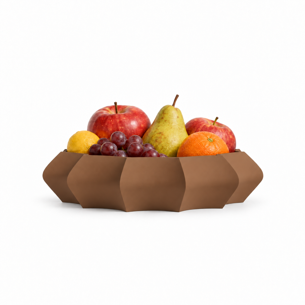 Manarola fruit bowl – Brown front with fruit