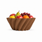 Montecosaro Fruit Bowl – Brown front with fruit
