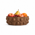 Numana Fruit Bowl – Brown front with fruit