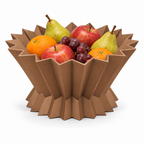 Ostivara Fruit Bowl – brown front with fruit ostivara fruit bowl