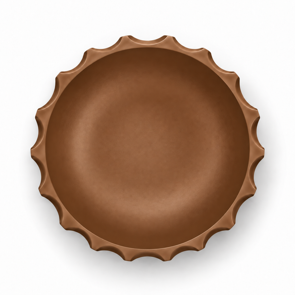 Bolognola fruit bowl white – Brown top empty