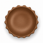Bolognola fruit bowl white – Brown top empty