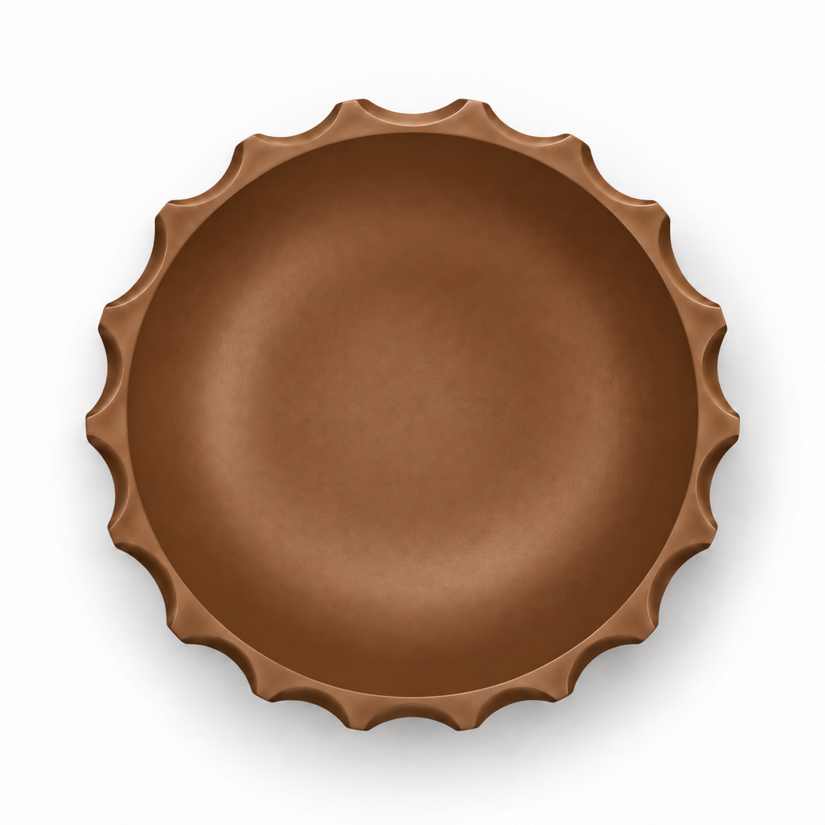Bolognola fruit bowl white – Brown top empty