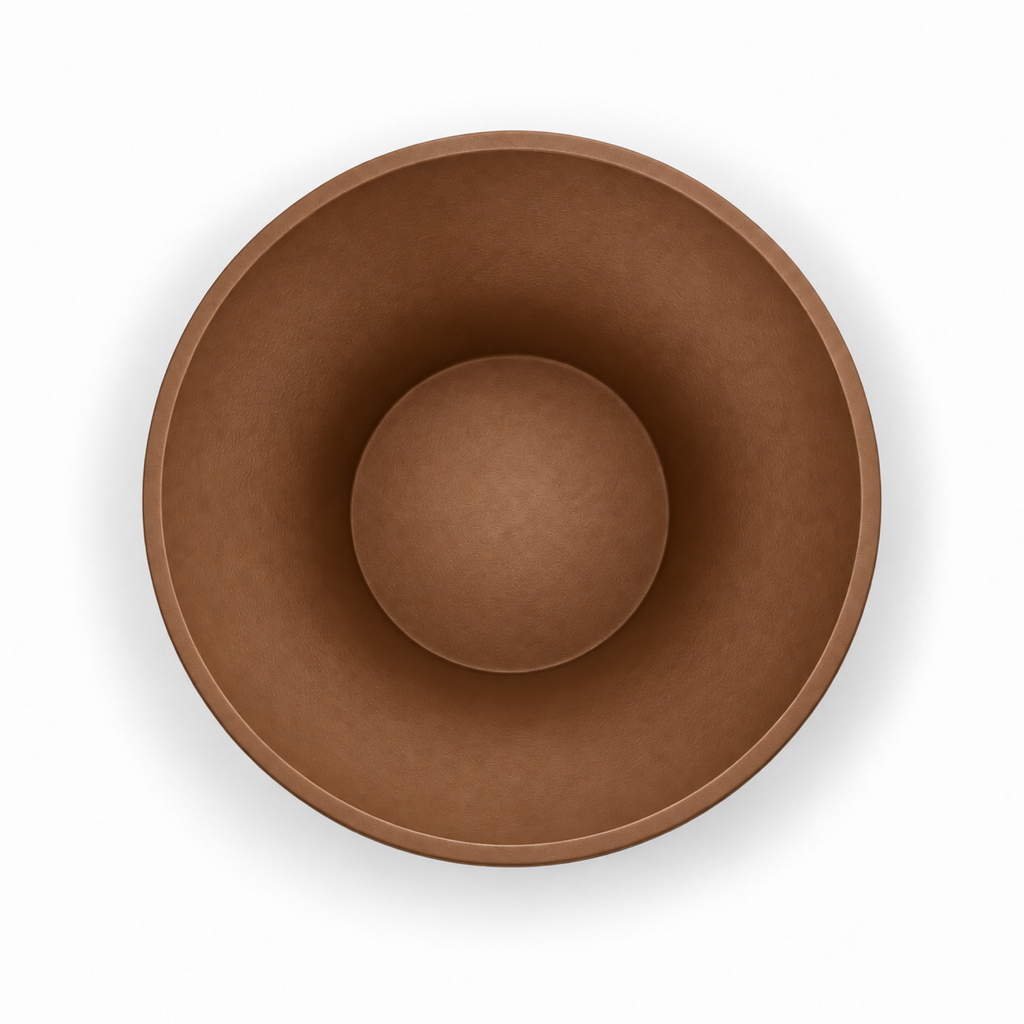 Montefioralle fruit bowl red edition – Brown top empty