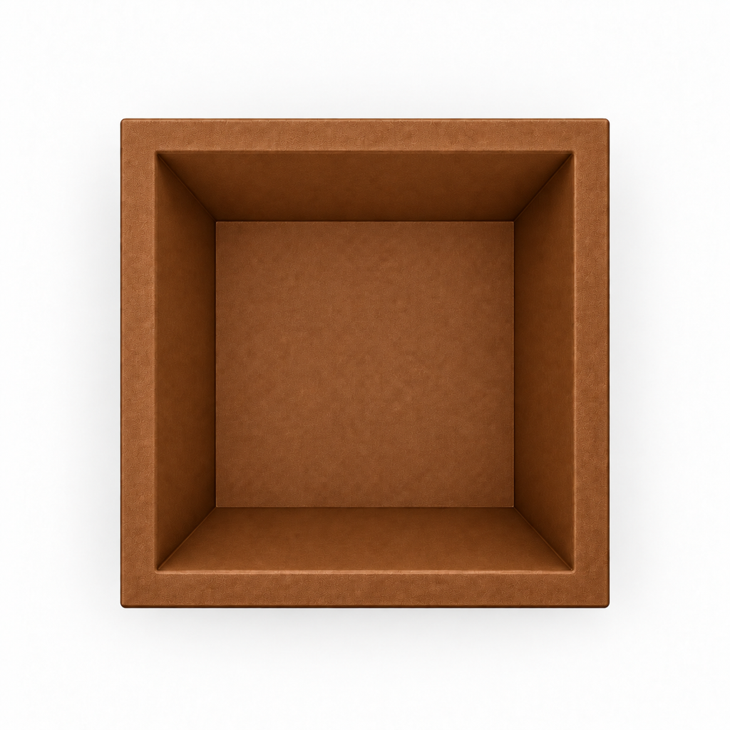 Square Colosseum Fruit Bowl – brown top empty square colosseum fruit bowl