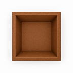 Square Colosseum Fruit Bowl – brown top empty square colosseum fruit bowl