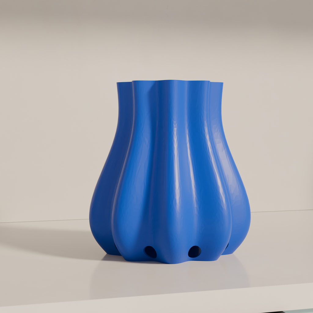 Fiastra Bulbo Kitchen Utensil Holder - Blue - bulbo blauw vooraanzicht 2