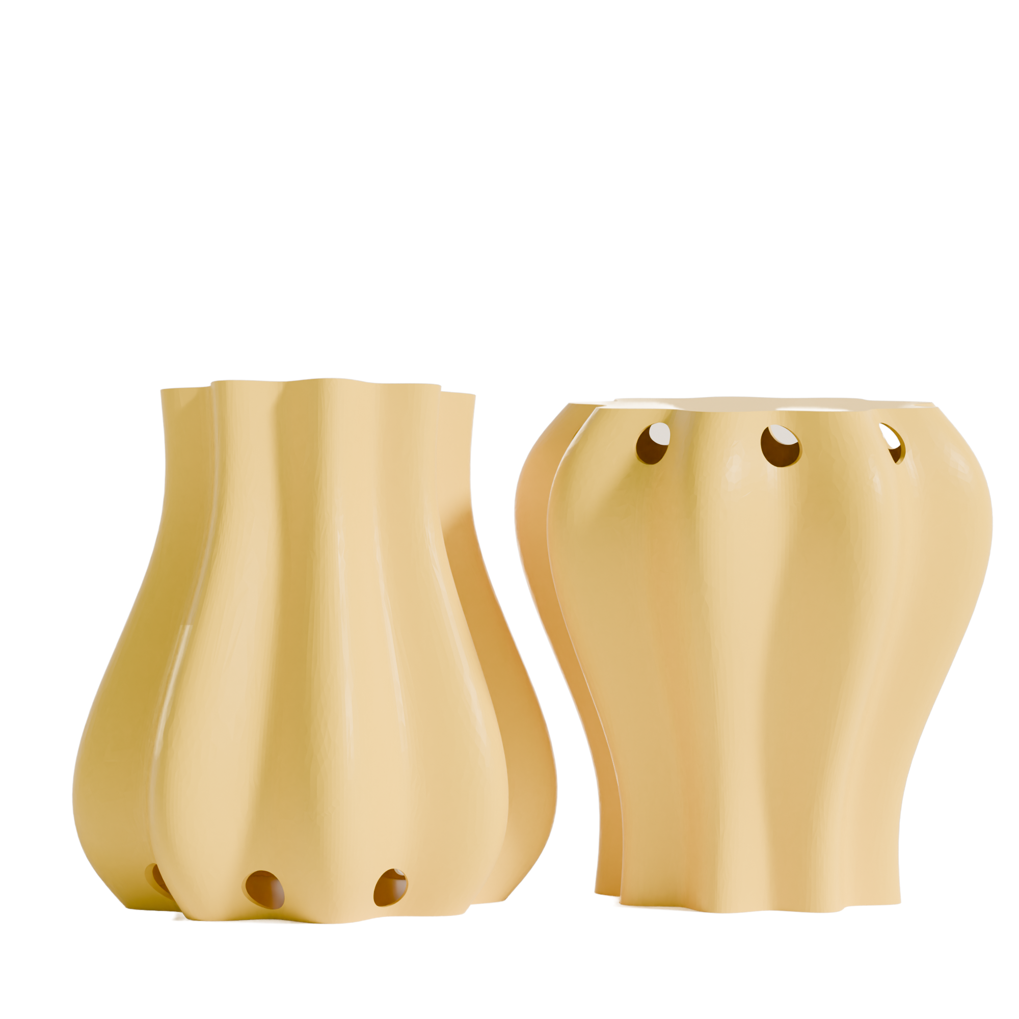 Fiastra Bulbo Kitchen Utensil Holder - Yellow - bulbo geel twee aanzichten 1