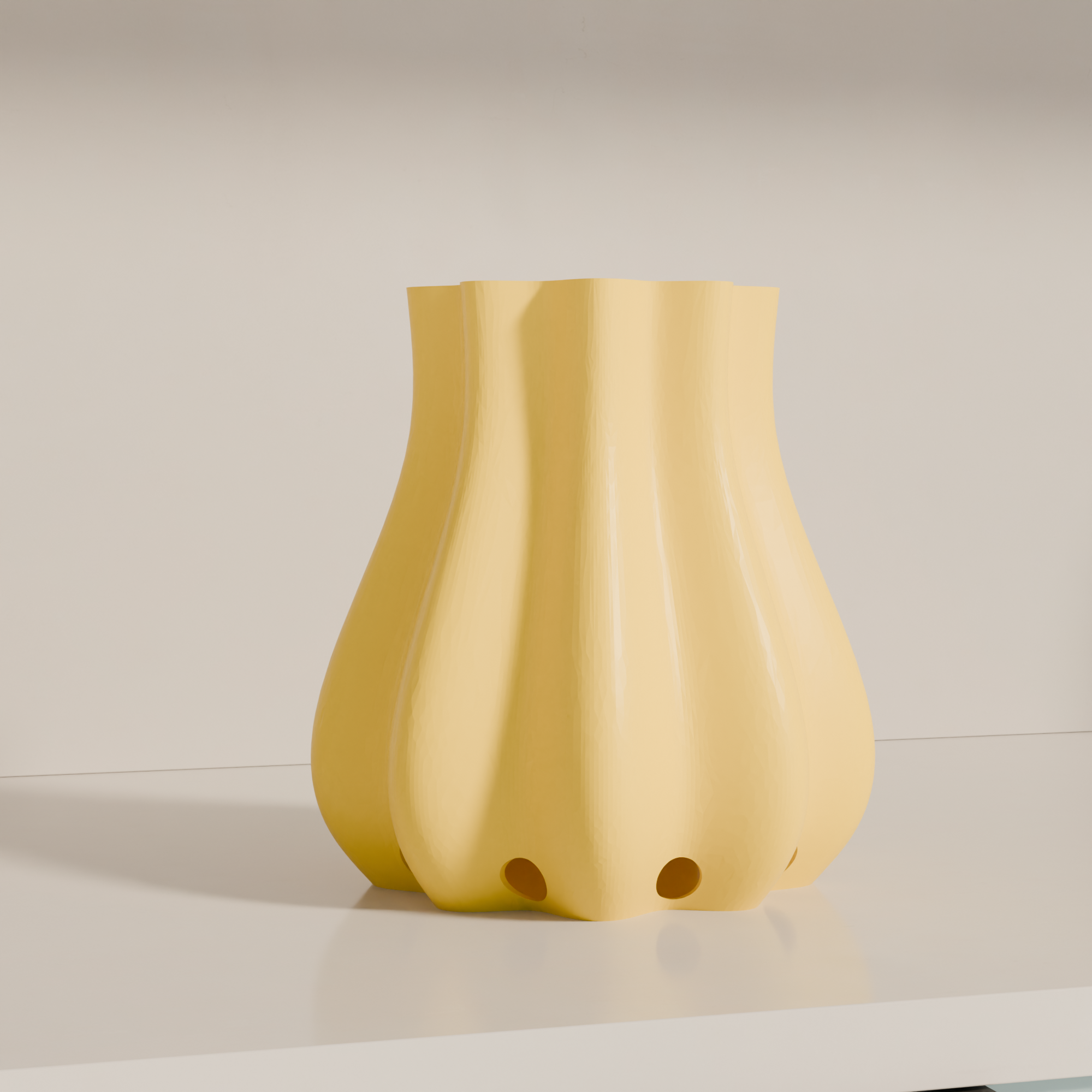 Fiastra Bulbo Kitchen Utensil Holder - Yellow - bulbo geel vooraanzicht 2