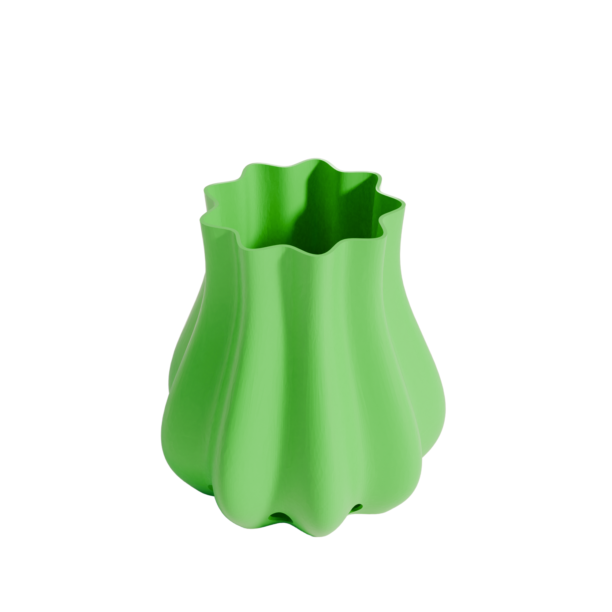 Fiastra Bulbo Kitchen Utensil Holder - Green - bulbo groen schuin bovenaanzicht 1