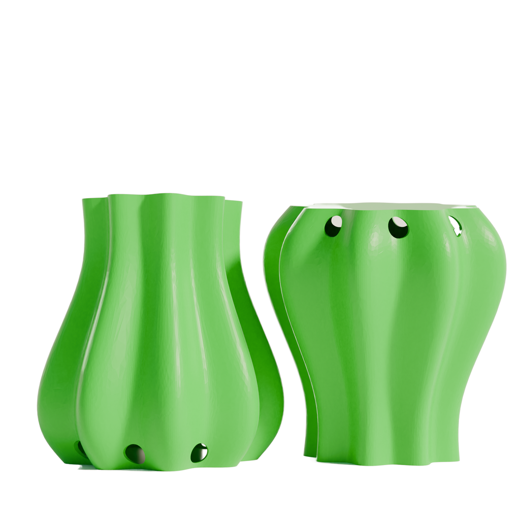 Fiastra Bulbo Kitchen Utensil Holder - Green - bulbo groen twee aanzichten 1