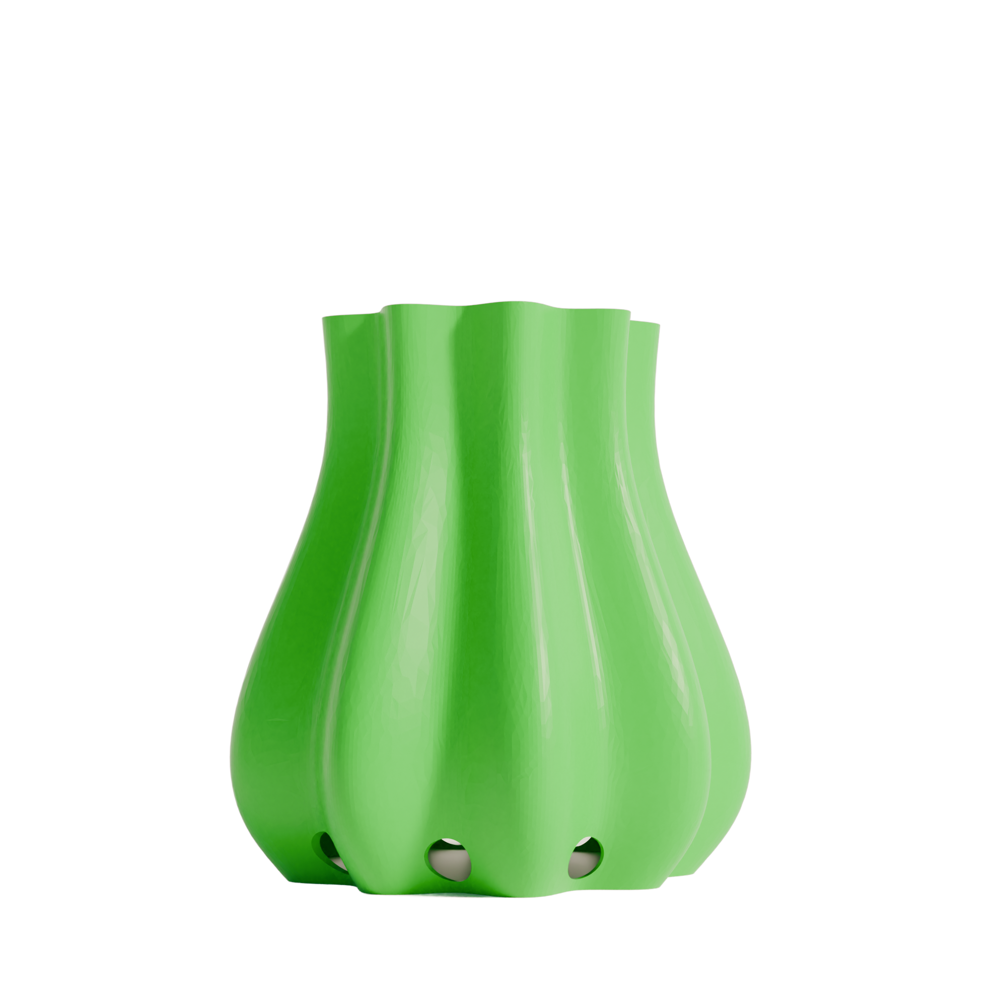 Fiastra Bulbo Kitchen Utensil Holder - Green - bulbo groen vooraanzicht 1