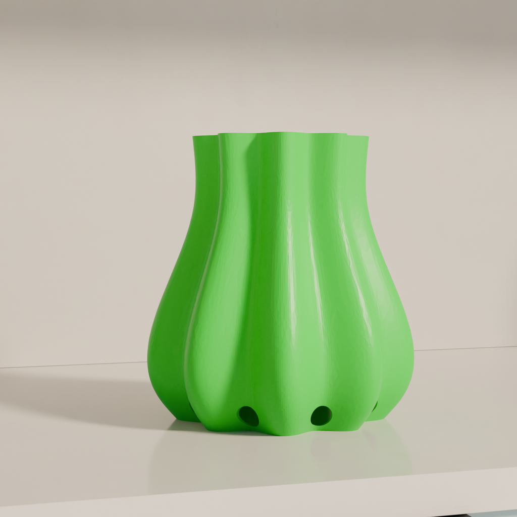Fiastra Bulbo Kitchen Utensil Holder - Green - bulbo groen vooraanzicht 2