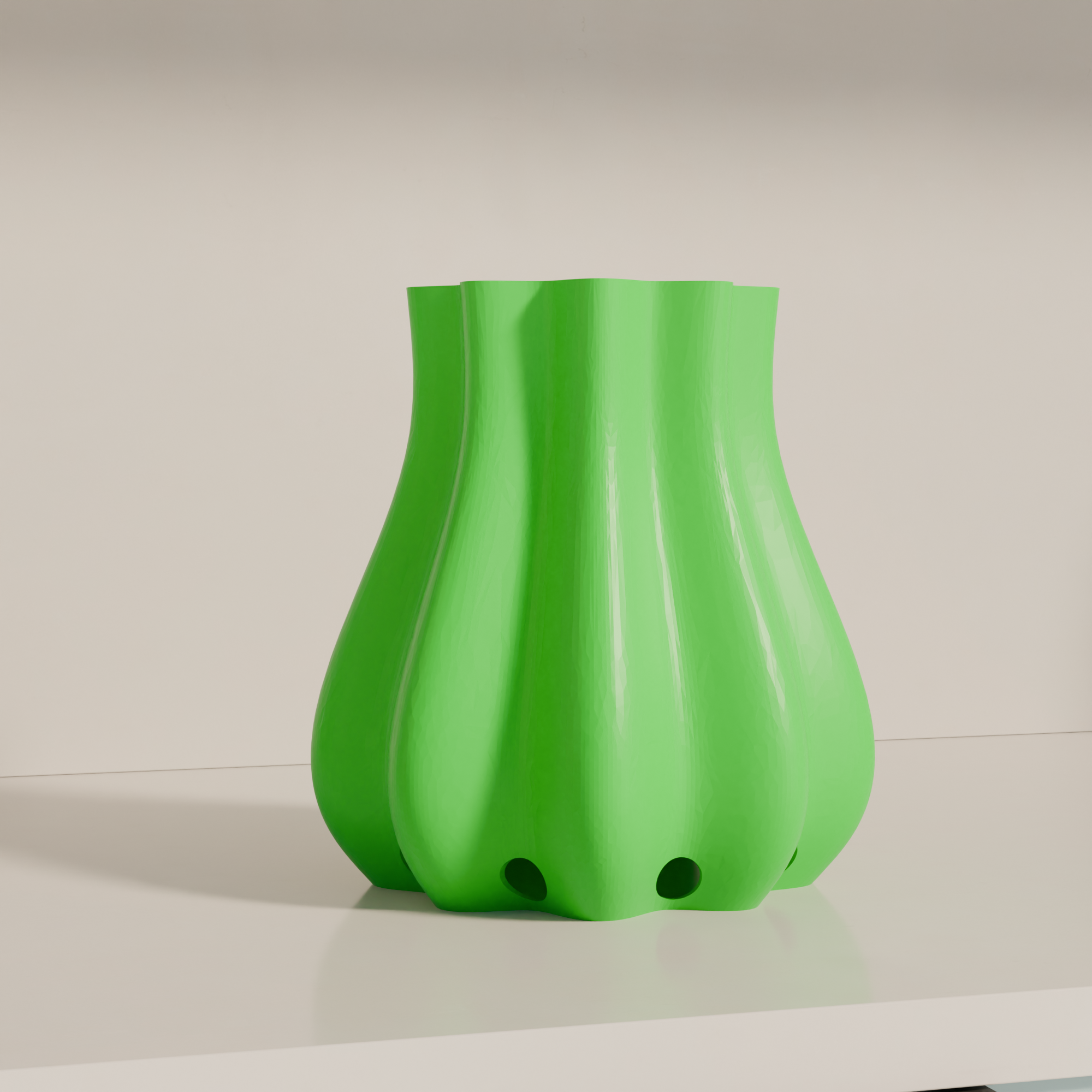 Fiastra Bulbo Kitchen Utensil Holder - Green - bulbo groen vooraanzicht 2