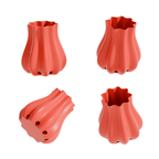 Fiastra Bulbo Kitchen Utensil Holder - Red - bulbo koraalrood vier aanzichten 1