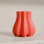 Fiastra Bulbo Kitchen Utensil Holder - Red - bulbo koraalrood vooraanzicht 2