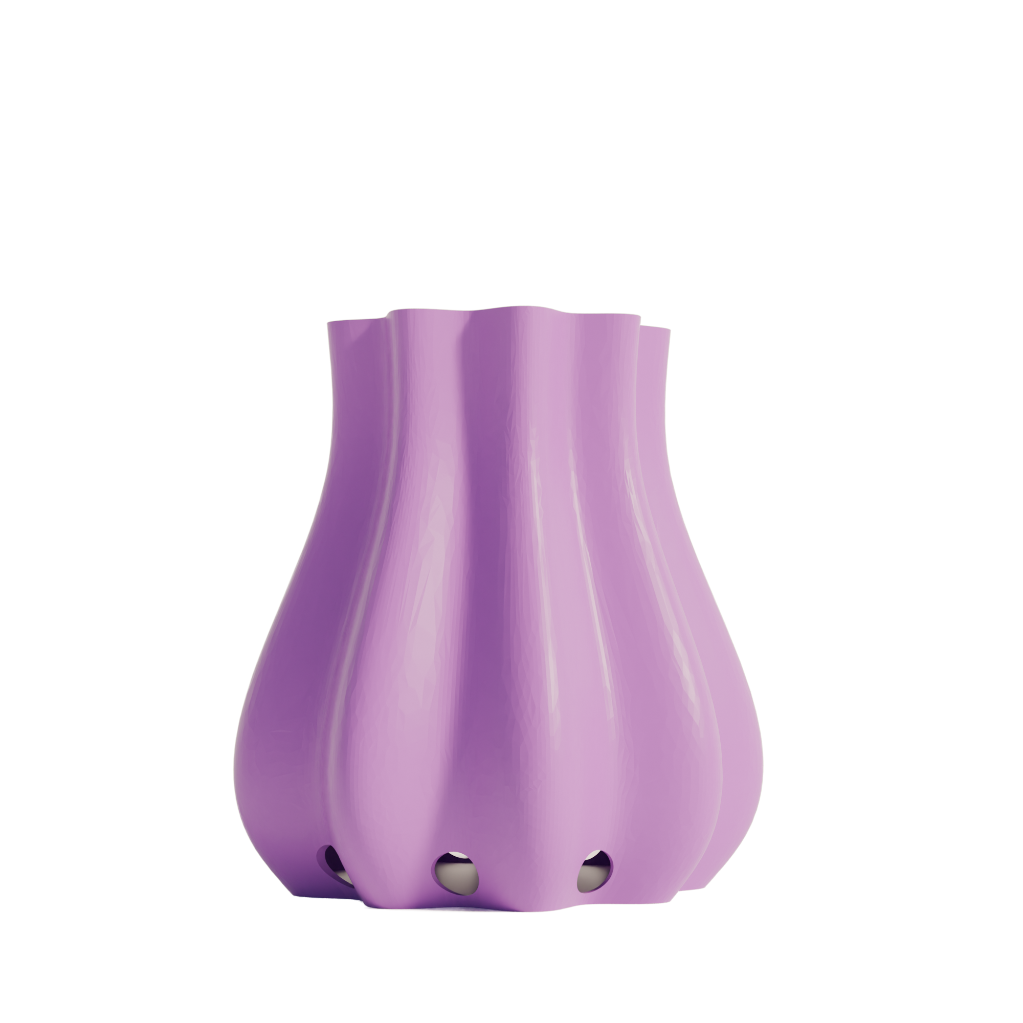 Fiastra Bulbo Kitchen Utensil Holder - Purple - bulbo lila vooraanzicht 1
