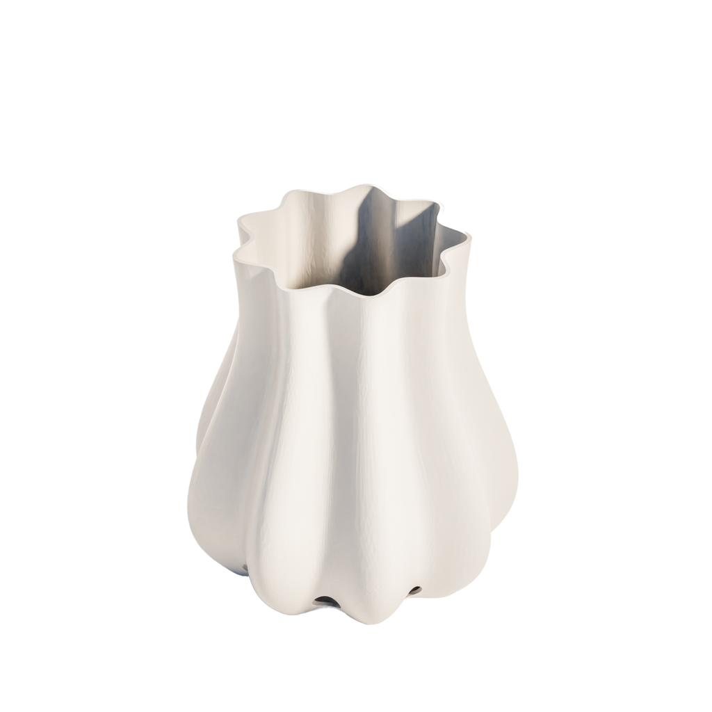 Fiastra Bulbo Kitchen Utensil Holder - White - bulbo wit schuin bovenaanzicht 1
