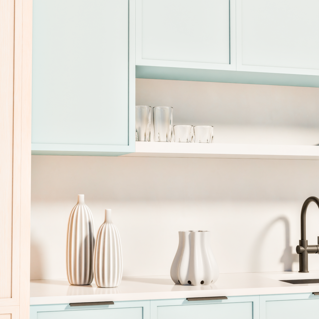 Fiastra Bulbo Kitchen Utensil Holder - White - bulbo wit sfeerbeeld keuken 1