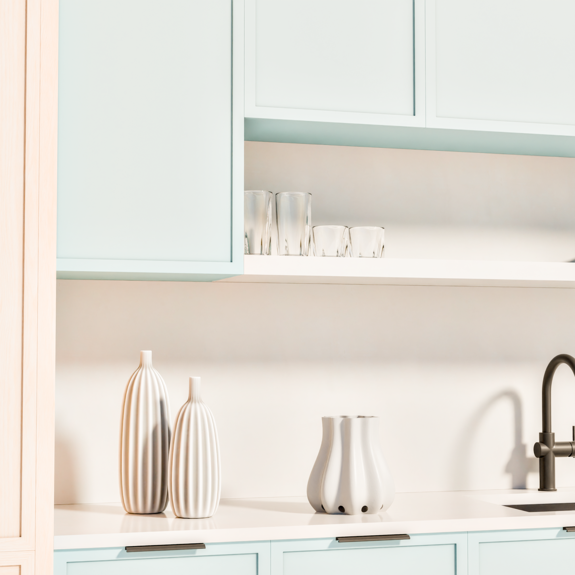 Fiastra Bulbo Kitchen Utensil Holder - White - bulbo wit sfeerbeeld keuken 1