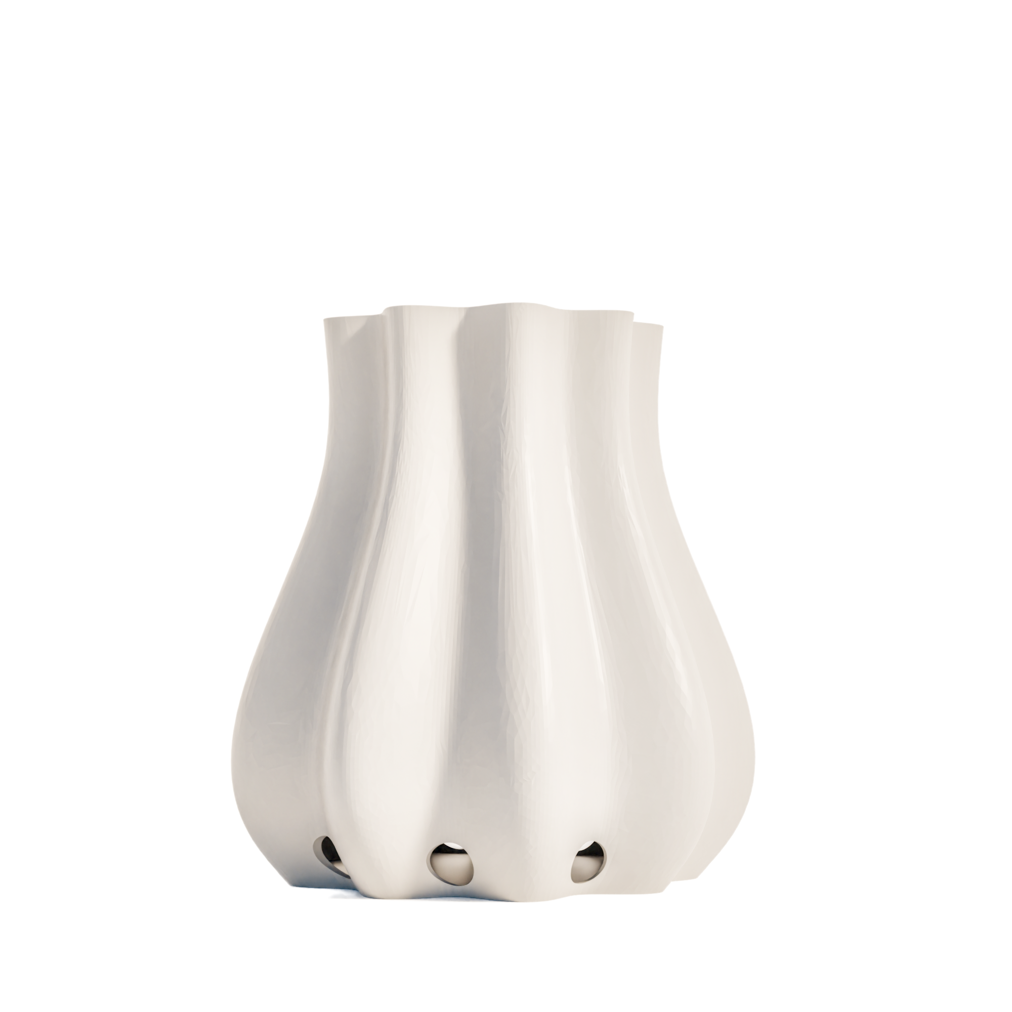Fiastra Bulbo Kitchen Utensil Holder - White - bulbo wit vooraanzicht 1