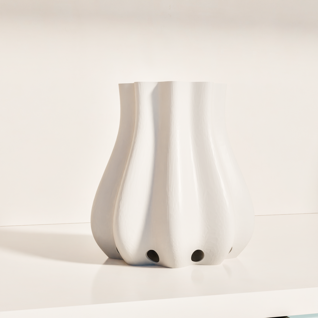Fiastra Bulbo Kitchen Utensil Holder - White - bulbo wit vooraanzicht 2