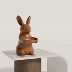 Fiastra Bunny Key Holder - Brown - bunny bruin sokkel 1