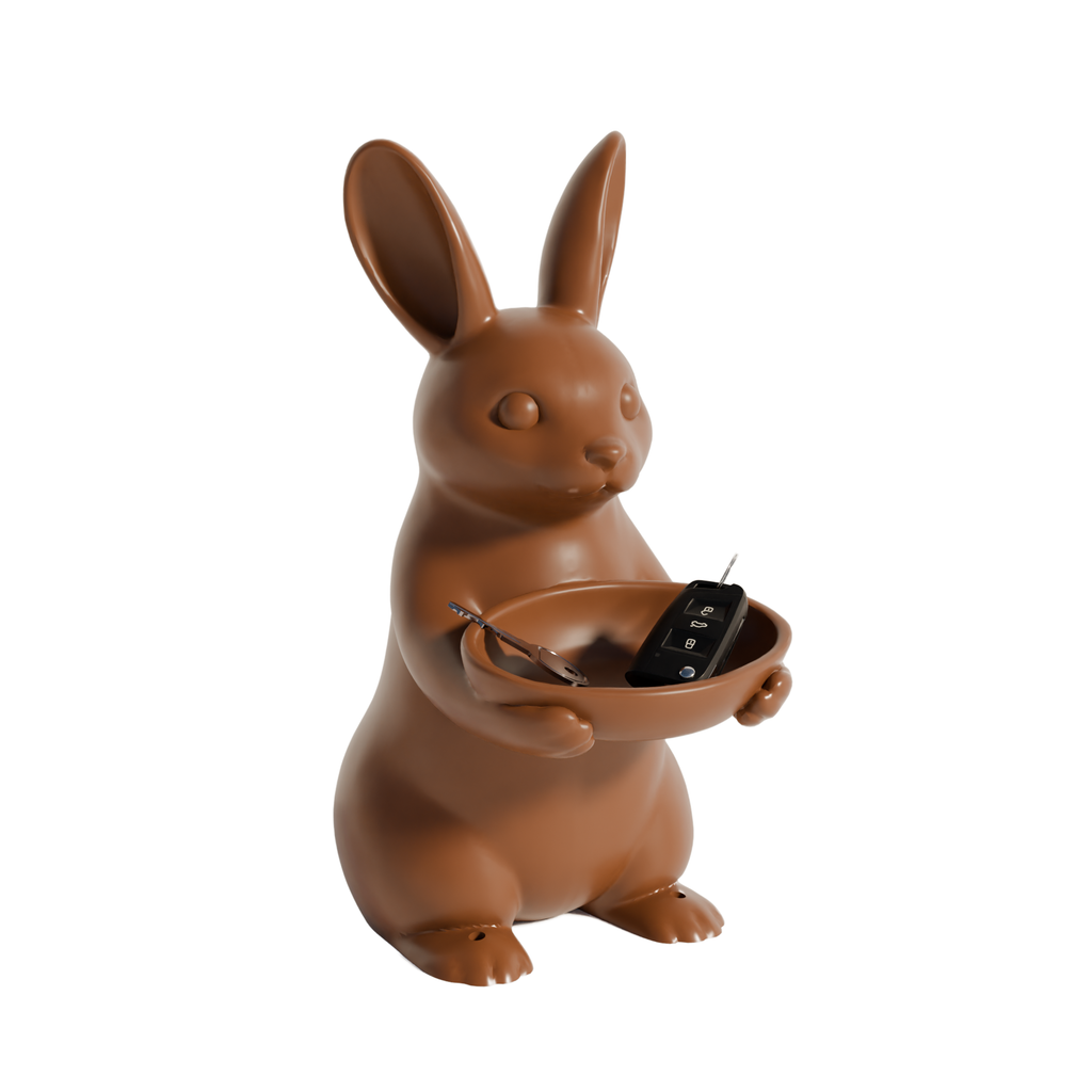 Fiastra Bunny Key Holder - Brown - bunny bruin studio 3
