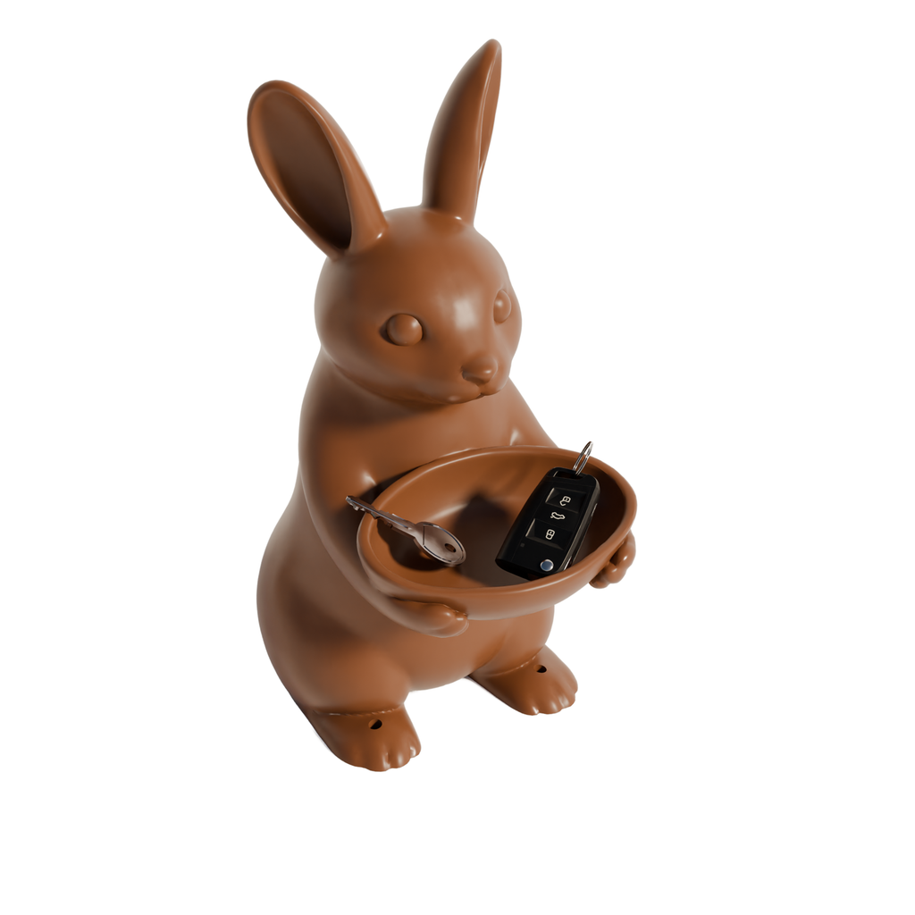 Fiastra Bunny Key Holder - Brown - bunny bruin studio 4