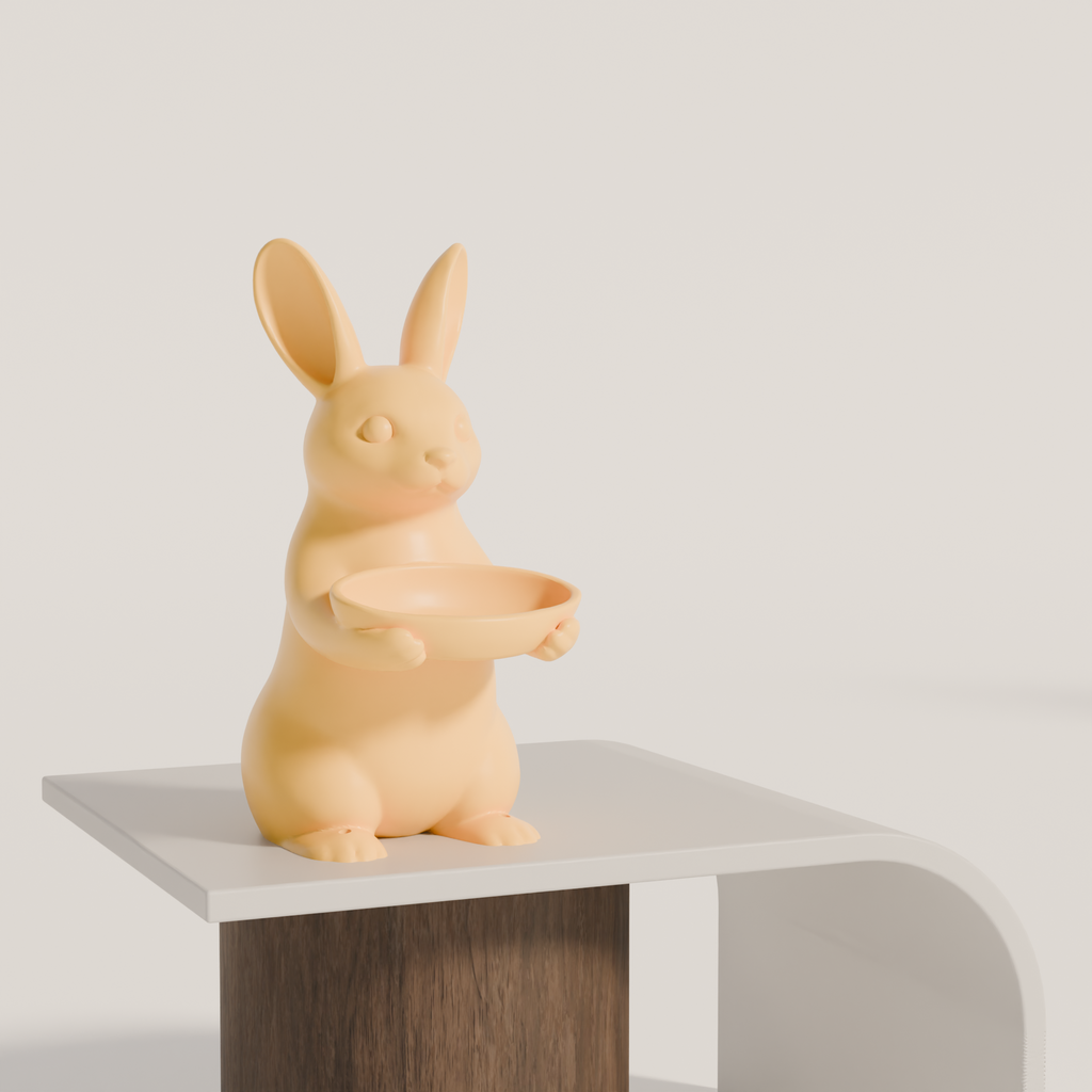 Fiastra Bunny Key Holder - Yellow - bunny geel sokkel 1