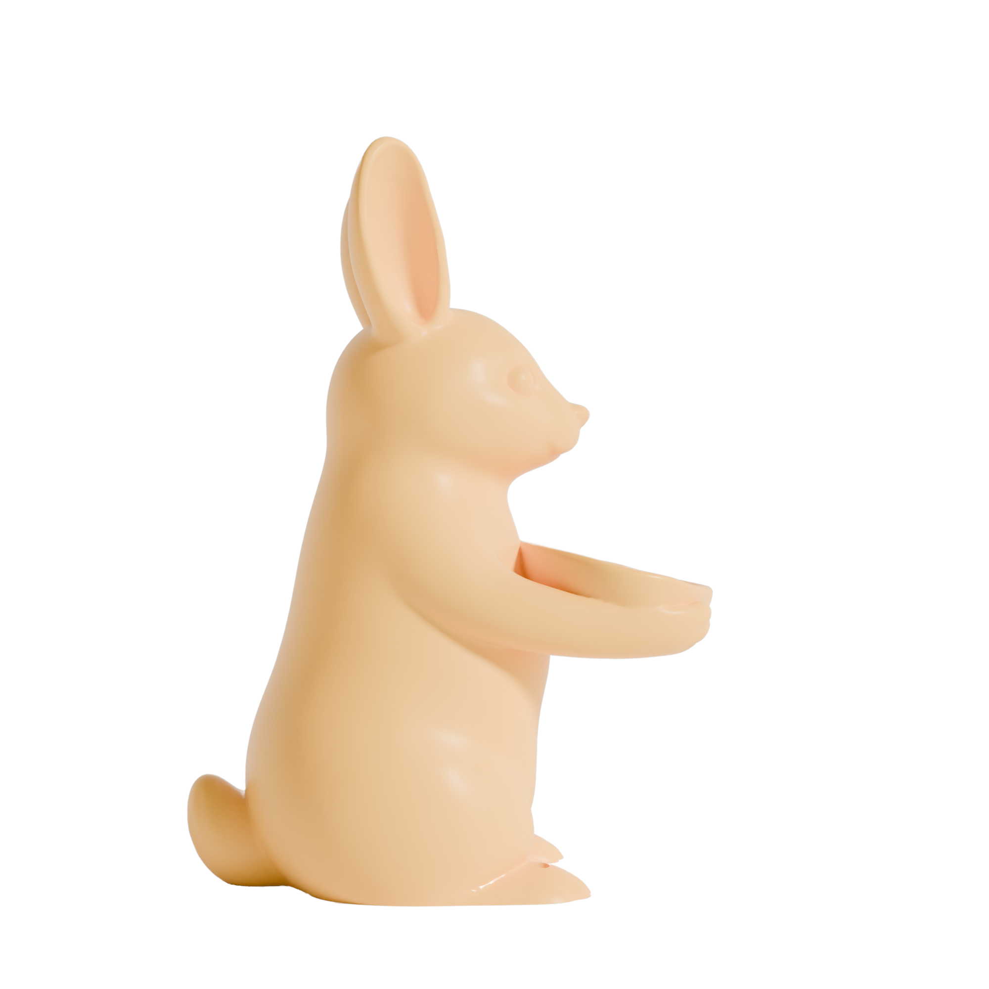 Fiastra Bunny Key Holder - Yellow - bunny geel zijaanzicht 1