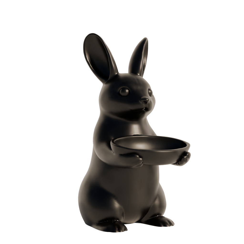 Fiastra Bunny Key Holder - Black - bunny zwart studio 1