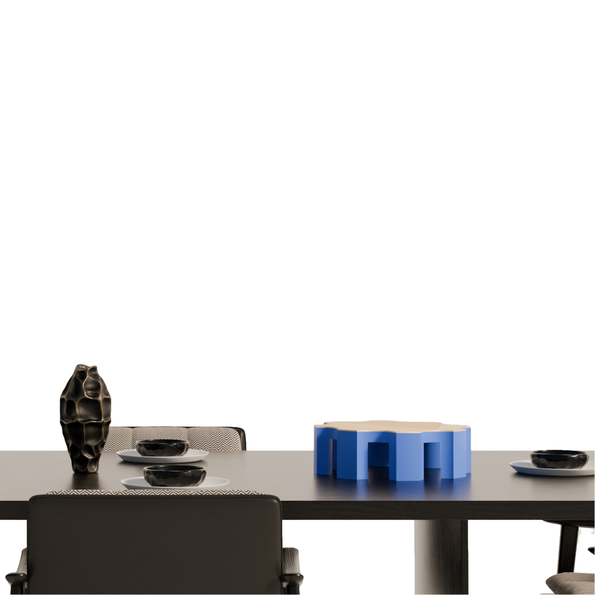 Fiastra Caleria Cake Stand - Blue - caleria cake stand blauw sfeerbeeld eettafel 1
