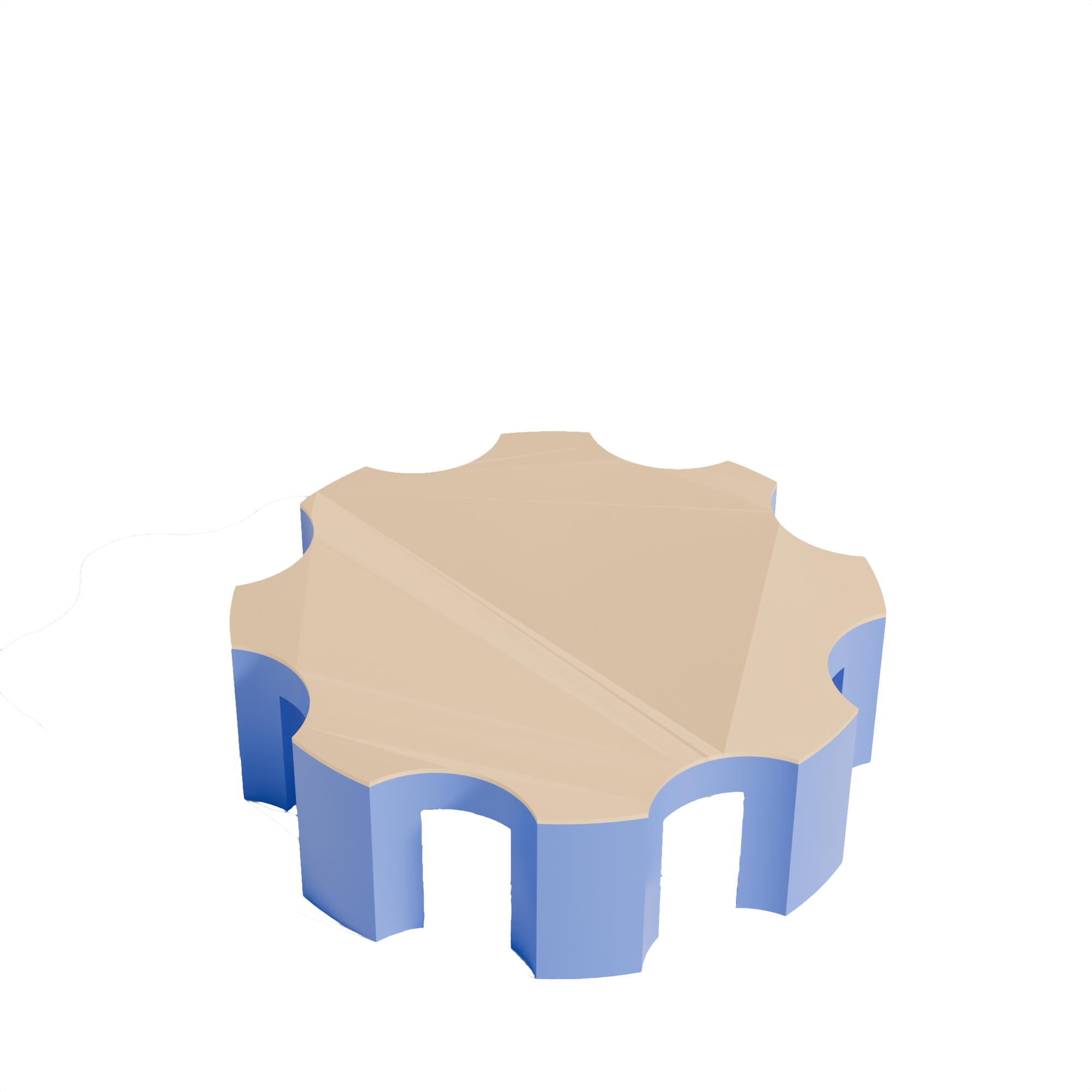 Fiastra Caleria Cake Stand - Blue - caleria cake stand blauw studio 2