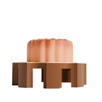 Fiastra Caleria Cake Stand - Brown - caleria cake stand bruin met cake 1