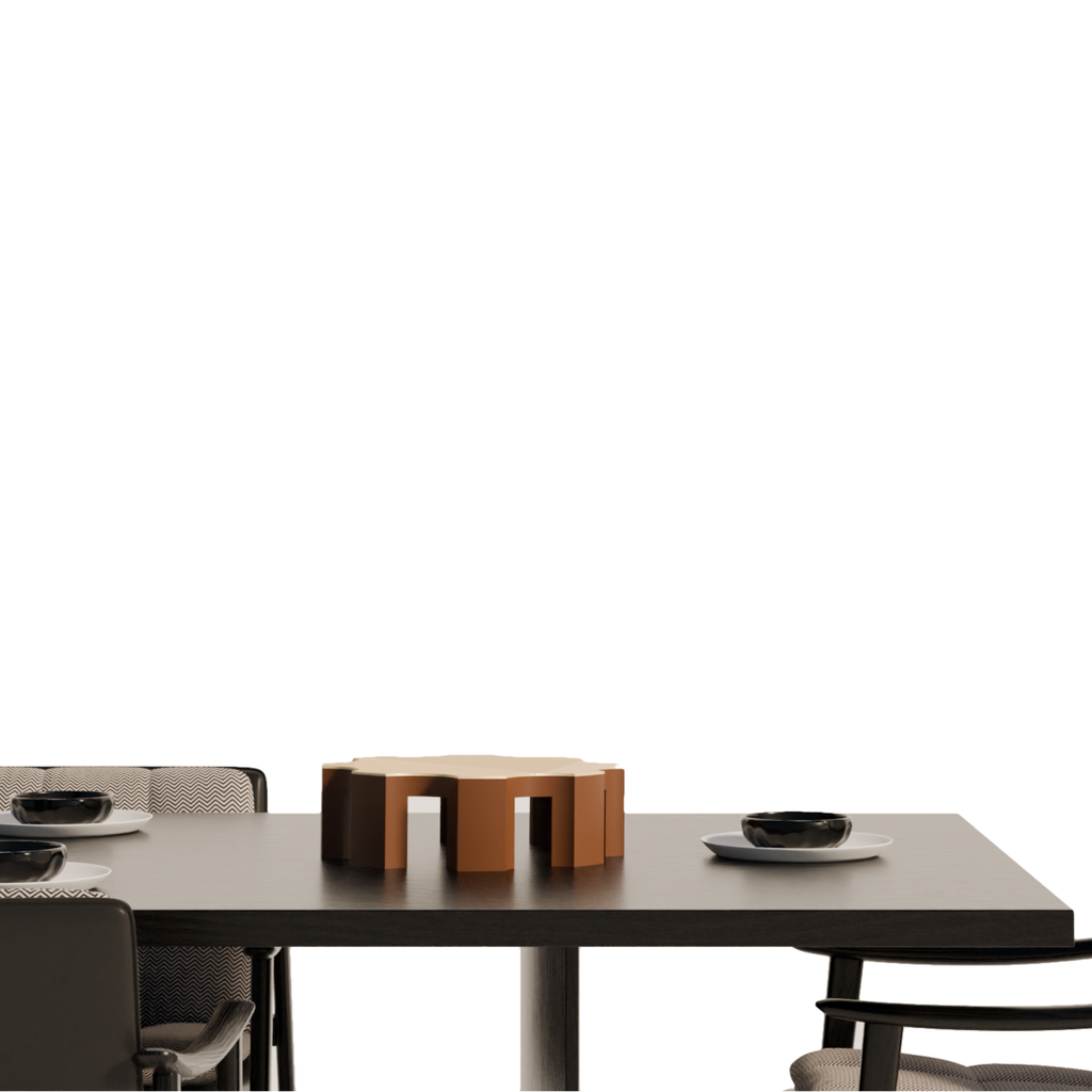Fiastra Caleria Cake Stand - Brown - caleria cake stand bruin sfeerbeeld eettafel 1