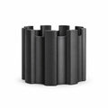 Fiastra Caleria Fruit Bowl – Black empty front view, centered