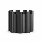Fiastra Caleria Fruit Bowl – Black empty front view, centered